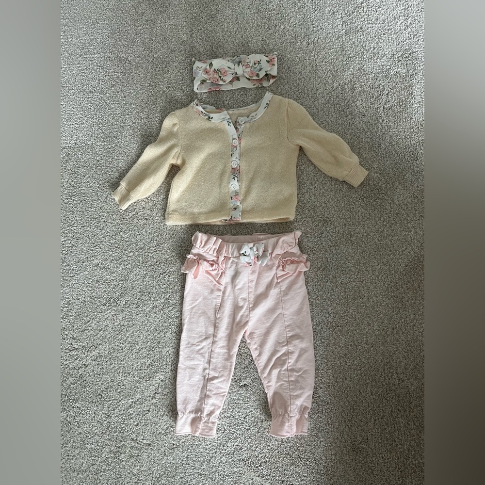 Baby Starters Floral Matching Set - 9 Months Size